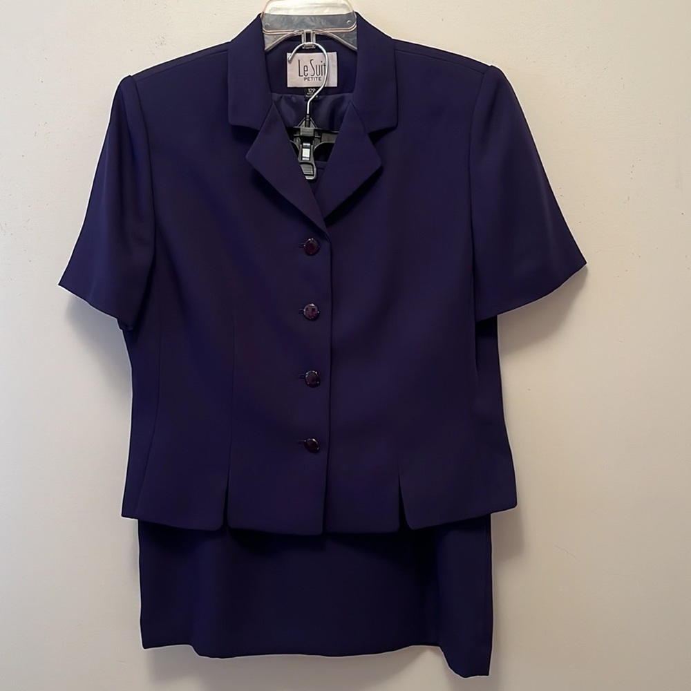 Ladies suits. Sizes range 10P, 12P, 12. Pants outside length 37 1/4.
